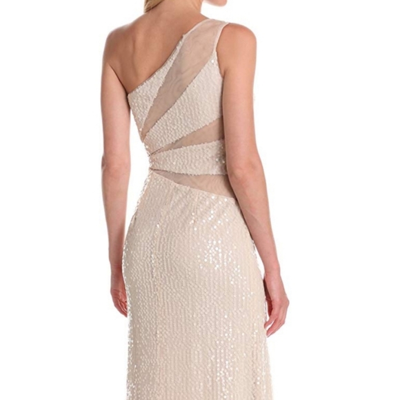 Adrianna Pappell Hailey Sequin Mesh Cutout Gown - Picture 2 of 9